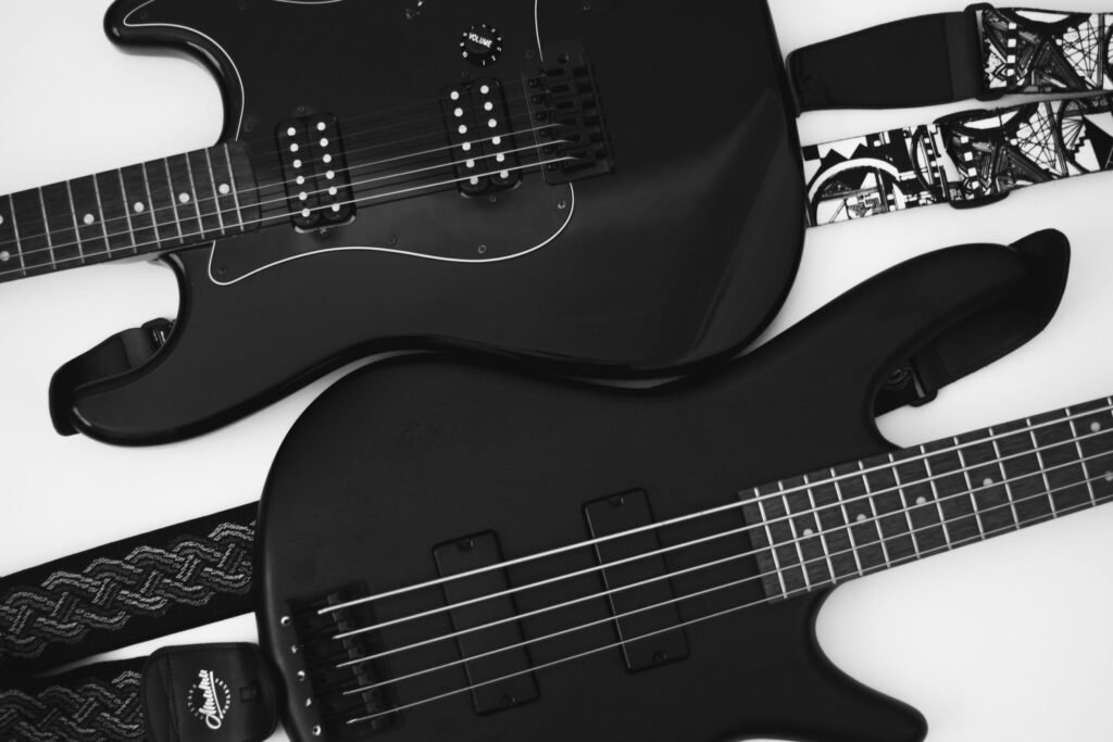 Bass and electric guitar