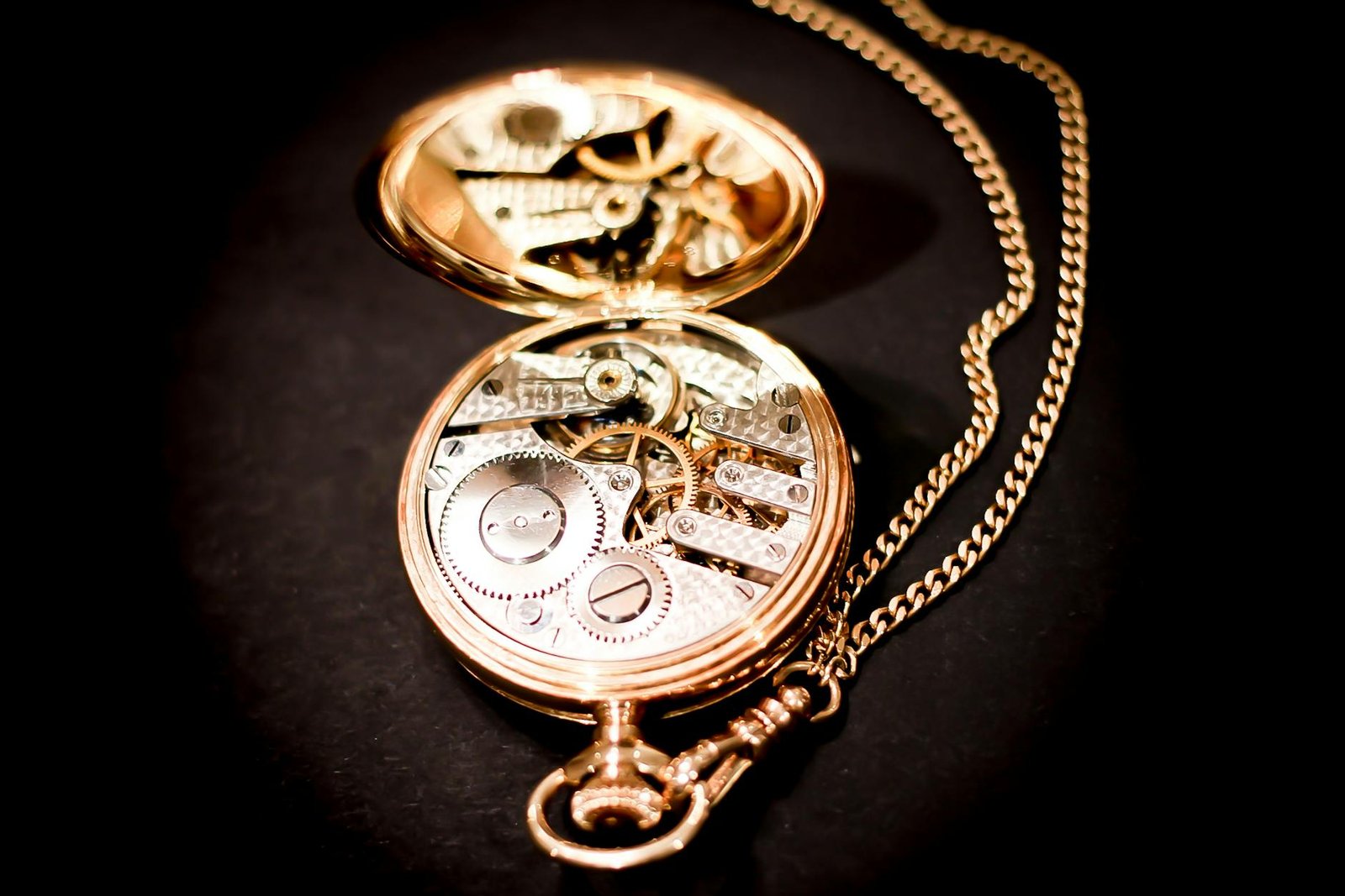 gold skeleton pocketwatch