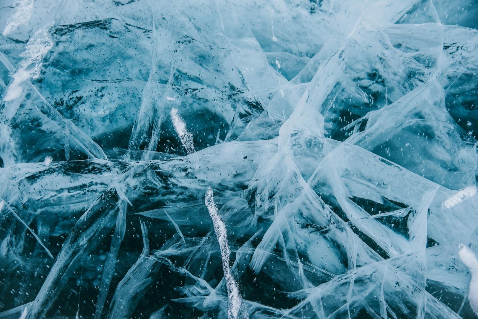 close up of thick ice